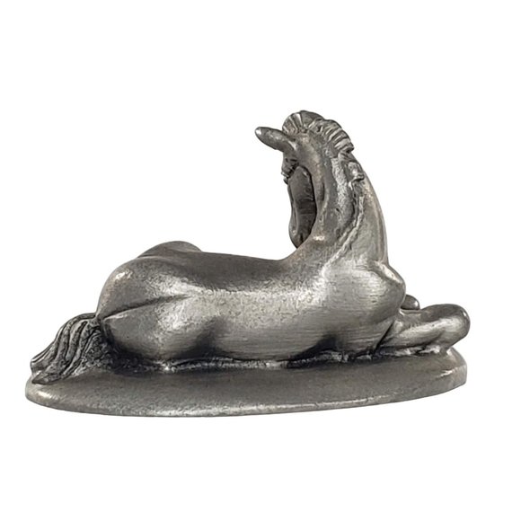 Hudson Pewter USA Foal Baby Horse Lying Down Miniature Figurine 2717 - Picture 3 of 5
